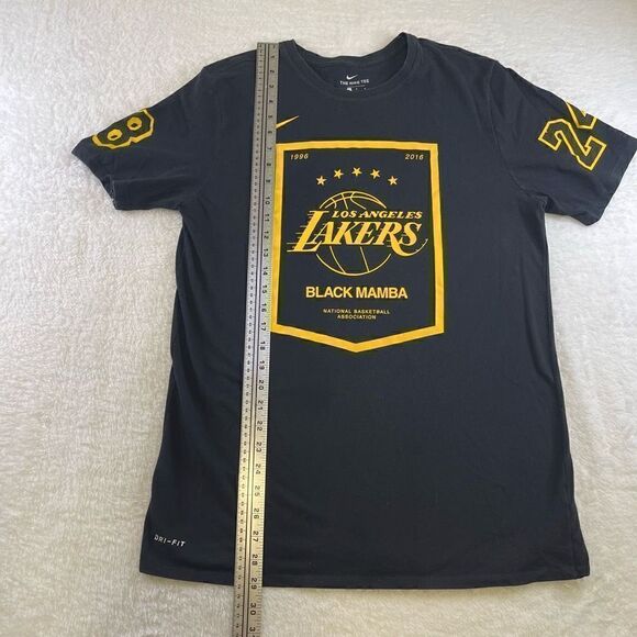 NIKE KOBE BRYANT 8 24 2016 Retirement LAKERS Banner DRI FIT T Shirt L MAMBA - Picture 6 of 16